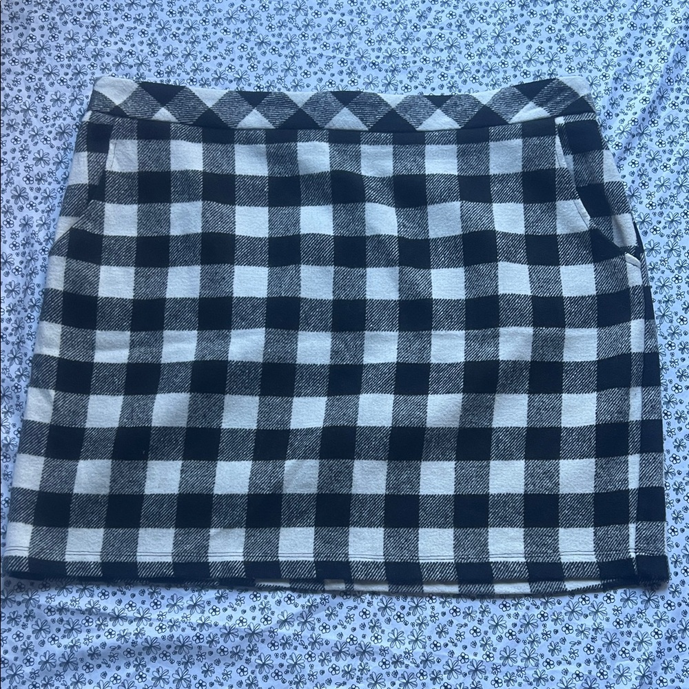 Joe Boxer Black and White Plaid Mini Skirt  Size: 2X